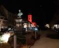 Bild: Renate Bauer-Zölch
Die rot beleuchtete Stadtpfarrkirche in Tirschenreuth. Aufgenommen am Mittwochabend am Tirschenreuther Marktplatz.