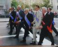 Bild: frd
Der 2007 schon 84 Jahre alte Friedensnobelpreisträger und ehemalige US- Außenminister Henry Kissinger (vorne Dritter von rechts) ist Schirmherr der 50. Steuben-Parade.
