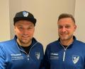 Bild: Meiler/exb
Sportlicher Leiter Patrick Meiler (links) begrüßt seinen Cousin Sebastian Bauer beim SV Freudenberg.