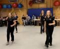 Bild: Katja Stiegler/exb
Tänzerinnen der Ursulapoppenrichter Newmill-Liners bei einem Prüfungstanz zum Sportabzeichen.