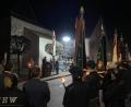 Bild: aub
Nach dem Gottesdienst anlässlich des Volkstrauertages führte der Trauermarsch zur gemeinsamen Gedenkfeier vor der Nikolauskirche, in der sich das Kriegerdenkmal der Stadt Nabburg befindet.