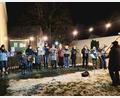 Bild: bk
Der Posaunenchor unter Heinrich Müller stimmt auf Weihnachten ein.