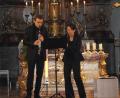 Bild: wel
"Zauberhafte Melodien" präsentieren Sayaka Schmuck und Johann-Peter Taferner mit ihren Klarinetten.