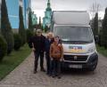 Bild: Segerer Logistic/exb
Stefan Segerer und Gerhard Thanner machen auch im Waisenhaus Kramatorsk Station und übergeben Hilfsgüter.