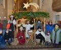 Bild: dob
Die Buben und Mädchen aus der Evangelischen Kirchengemeinde erinnern die Besucher daran, um was es an Weihnachten wirklich geht.
