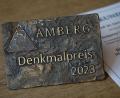 Bild: Wolfgang Steinbacher
Die Plakette von Hanna Regina Uber und Robert Diem gab es zum Preisgeld dazu.