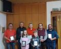 Bild: Schützengesellschaft Pullenreuth/exb
Auszeichnungen erhielten Sophie Englmann und Jakob Pinzer (vorne von links), Josef Maschauer, Hubert Putzer, Norbert Riedl, Reinhard Englmann und Andreas Michl (hinten von links).