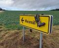 Bild: bl
Gummistiefel an Ortsschildern, wie hier an der Abzweigung von der Kreisstraße zwischen Neusath und Pamsendorf nach Wiesensüß, sind stille Zeichen des Protests von Landwirten gegen die Kürzungspläne der Bundesregierung.