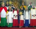 Bild: bö
"20 Christus + Mansionem + Benedicat 24" Am Dreikönigstag zogen in den Lauterachtal-Pfarreien Hohenburg, Allersburg und Adertshausen die Ministranten als Sternsinger verkleidet von Haus zu Haus.