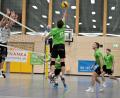 Archivbild: Hubert Ziegler
Lukas Neidl (Mitte/Szene aus einem früheren Spiel)spielt den Ball erfolgreich über das Netz. Gegen Jena wurde er auch auf einer anderen als seiner Stammpoistion eingesetzt.
