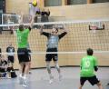 Archivbild: Andreas Brückmann
Eine deutliche Niederlage für die Amberger Volleyballer (in Grün) setzte es gegen die SG Donau Volleys Regensburg im Hinspiel. Am Samstag steht das Rückspiel an..