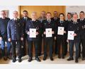 Bild: Feuerwehr Trevesen/exb
In der Jahreshauptversammlung ehrten die Verantwortlichen der Feuerwehr Trevesen langjährige Mitglieder.