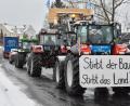 Bild: Stephan Huber
Slogans auf Plakaten zeigten, was Bauern auf die Straße bringt.