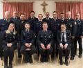 Bild: Feuerwehr Ahornberg/exb
Die neu gewählte Führungsmannschaft der Feuerwehr Ahornberg: (vorne von links) Jasmin Heser, Johannes Strößner, Stephan Schlicht, Katharina Ohlinger, (hinten von links) Albert Melzner, Wolfgang Zaus, Bürgermeister Thomas Kaufmann, Maximilian Horn, Stephanie Greger, Lothar Porst, Hubert Scherm, Matthias Melzner und Kreisbrandmeister Florian Braunreuther.