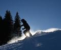 Bild: Angelika Warmuth
Ein Skifahrer fährt im Sonnenschein auf der Piste. +++ dpa-Bildfunk +++