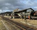 Bild: ihl
Der Militärtransport ist im Bahnhof Nabburg mit neun Panzern beladen und abfahrbereit.