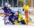 Archivbild: Tobias Neubert
Vor zwei Wochen feierten die Blue Devils einen 8:5-Erfolg gegen die Tölzer Löwen (Szene mit Neal Samanski, vorne, und Tyler Ward vor dem Tölzer Kasten. Zum Familientag kreuzen die Löwen am Sonntag erneut in der Hans-Schröpf-Arena auf.