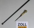 Bild: Zoll/dpa
Am Nürnberger Flughafen haben Zollbeamte im Koffer eines Reisenden einen Stockdegen entdeckt.