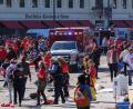 Bild: Reed Hoffmann/AP/dpa
Die Polizei räumt das Gelände nach einem Zwischenfall bei der Siegesparade der Kansas City Chiefs.