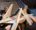 Bild: Thomas Sporrer
Die Veeh-Harfen-Gruppe unter dem Dach der Caritas hatte bei der Eröffnung der Tirschenreuther Krippenschau ihren ersten öffentlichen Auftritt. Das Musikinstrument setzen Gaby Saller, Ulla Unger, Karin Frank, Ute Böhm und Anita Greger (von links) zukünftig unter anderem bei der ambulanten Sterbebegleitung mit ein.