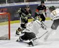 Bild: Hubert Ziegler
Nur selten kam der ERSC Amberg (links Brendan Walkom) am Sonntag vor das Tor des TSV Erding. Die Oberbayern glichen mit einem 5:0-Sieg zum 1:1 in der Playoff-Serie aus.