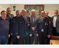 Bild: Johannes Trenz/exb 
Die Feuerwehr Zogenreuth ehrt langjährige Mitglieder: (von links) Günther Grüner, Vorsitzender Markus Neukam, Zweiter Kommandant Thorsten Deiml, Karl Wiesent, Landrat Richard Reisinger, Peter Schreg, Kreisbrandinspektor Hans Sperber und Bürgermeister Joachim Neuß.