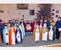 Bild: whü/exb
Die Sternsinger der Pfarrei Speichersdorf-Kirchenlaibach brachten den Segen in die Häuser.