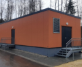 Bild: PHK Gerd Schrödel/exb
Die neue Raumschießanlage besteht aus zwölf Modulen, von denen jedes 45 Tonnen auf die Waage bringt.