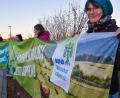 Bild: Stephan Huber
Die IG "Leben statt Asphalt" veranstaltete am Sonntag ein "Laternenfest", einen stillen Protest gegen die Westumfahrung Kümmersbruck und für Klimaschutz.