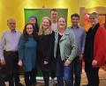 Bild: Büro Winklmann/exb
"Fragen und Antworten zum Green Deal" stehen im Mittelpunkt des Besuchs von Henrike Hahn (Vierte von links) im Landkreis Schwandorf.
