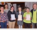 Bild: wku
Ehrungen beim Gartenbauverein: (von links) Michaela Basler, Christian Hirsch, Christine Pesold, Petra Grembler, Anneliese Grötsch und Erich Richthammer.