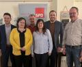 Bild: Anna Irlbacher/exb
SPD Nabburg mit Gastrednern im Schmidt-Haus: Zu sehen sind (von links) Peter Wein, Marianne Schieder, Armin Schärtl, Rita Holzgartner, Bastian Betz und Josef Weber.