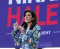 Bild: Meg Kinnard/AP/dpa
Die republikanische Präsidentschaftsbewerberin Nikki Haley spricht bei einer Wahlkampfveranstaltung in Beaufort im US-Bundesstaat South Carolina.