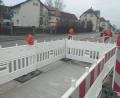 Bild: tk
In Amberg ist das Loch in der Regensburger Straße geschlossen. Die Absperrungen bleiben aber vorerst noch.