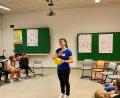 Bild: Astrid Arius/Realschule Kemnath/exb
Iseult Ruitton stattete der Realschule am Tor zur Oberpfalz mit ihrem Francemobil einen Besuch ab.