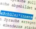 Bild: Gregor Bauernfeind/dpa/Symbolbild
Auf einem Bildschirm ist das Wort „Schüler*innen“ zu sehen.