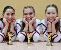 Bild: Julia Ritter
Lucy Frötschl, Alisha Höfler und Alina HInrichsmeyer (von links, alle TG Tirschenreuth) waren die tagesbesten Turnerinnen beim Gauliga-Cup in Erbendorf.