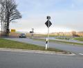 Bild: gf
Im Einmündungsbereich der B299 in die B14 soll ein Kreisverkehr gebaut werden, über dessen nördliche Abfahrt das erweiterte Gewerbegebiet Gebenbach-West erschlossen werden soll.