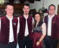 Bild: Sebastian Dimler/exb
Die engere Vorstandschaft der Blaskapelle mit (von links) Simon Böhme (Schriftführer), Marcel Failner (2. Vorsitzender), Lisa Kroher (Kassier, neu) sowie Sebastian Dimler (Vorsitzender).
