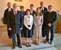 Bild: hdk
Pfarrer Stefan Fischer und Heinrich Arweck mit den vier Konfirmanden von Ammersricht mit Werner Weinmann (links) und Ulrich Gerlach (rechts), den Vertrauensmännern von Ammersricht und Hirschau
