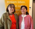 Bild: ihl
Für die Vorsitzende des Hospizvereins Gisela Pöhler (links) steht und fällt der Verein mit den Begleitern. Rechts Hospizbegleiterin Waltraud Trummet