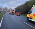 Bild: jr
Nach einem Unfall war Dienstagfrüh die B299 bei Mitterteich komplett gesperrt.