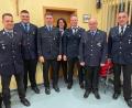 Bild: Feuerwehr Nitzlbuch/exb
Verantwortung bei der Feuerwehr Nitzlbuch übernehmen (von links) Vertrauensmann Julian Wallner, der neue Vorsitzende Lukas Lindner, sein Stellvertreter Florian Trenz, Vertrauensfrau Maria Baumgart, Schriftführer Johannes Kugler, 1. Kommandant Xaver Leipold und der neue 2. Kommandant Stefan Waldmann.