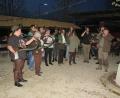 Bild: adj
Die Jagdhornbläser aus Weiden-Neustadt und Windischeschenbach eröffnen den Empfang zum Jägersilvester.