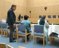 Bild: ald
Der 20-jährige Angeklagte mit seinem Verteidiger Serkan Gürses und seiner Dolmetscherin.