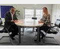 Bild: Sebastian Gmeiner/Übzo/exb
Die neue Übzo-Geschäftsführung: Professor Erich Bauer (links) und Stefanie Luber (rechts).