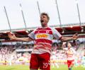 Bild: Sascha Janne
Elias Huth jubelt nach seinem Tor zum 1:1.
