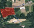 Grafik: Windpower GmbH/exb
Einen Kilometer vom Ort Altmannsberg entfernt will die Firma Windpower einen 15 Hektar großen Hybridpark errichten. Zehn Hektar davon nimmt allein die Photovoltaikanlage ein.