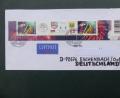 Bild: rn
Das Zwischenstück eines Briefmarkenkleinbogens der Schweizer Post enthält den Schriftzug „In Partnerschaft verbunden – Partnergemeinden Eschenbach“.