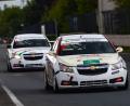 Bild: Pfister
Andreas Schundiak aus Weiden (vorne) gewann in Zolder beide Läufe der Pfister-Racing-Tourenwagen-Challenge .